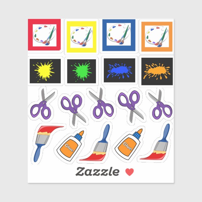 Art Supplies Aufkleber (Blatt)