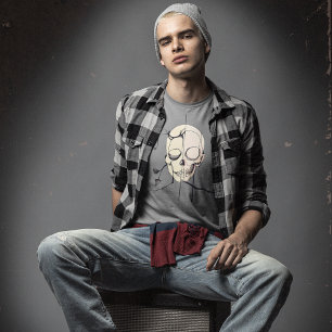 Art T Shirt - Abstraktes Skelett für Männer