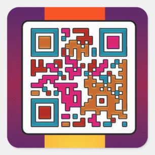 ART TAG QR CODE-Aufkleber Quadratischer Aufkleber