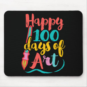 Art Teacher 100 Days of School - 100 Days of Art Mousepad