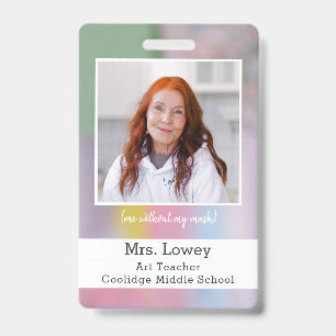 Art Teacher Custom Foto ID Abzeichen Künstler Ausweis