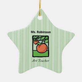 Art Teacher Danke, Apple Keramik Ornament