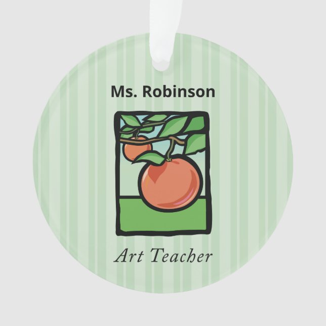 Art Teacher Danke, Apple Ornament (Vorderseite)