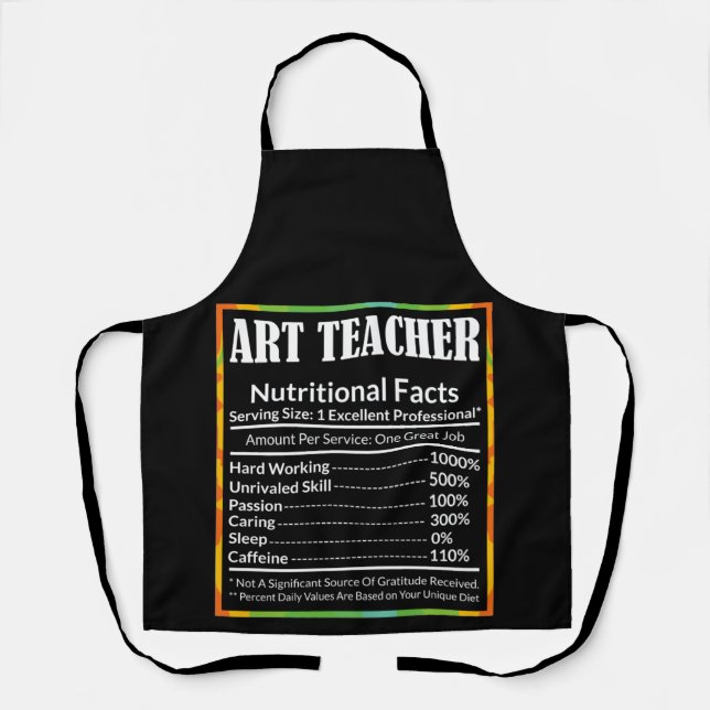 Art Teacher Facts Funny Artist Artistic Lover Grap Schürze (Vorderseite)