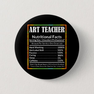 Art Teacher Facts Funny Artist Lover Grap Button