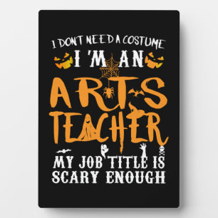 Art Teacher Halloween Funny Kostüm Fotoplatte