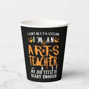 Art Teacher Halloween Funny Kostüm Pappbecher