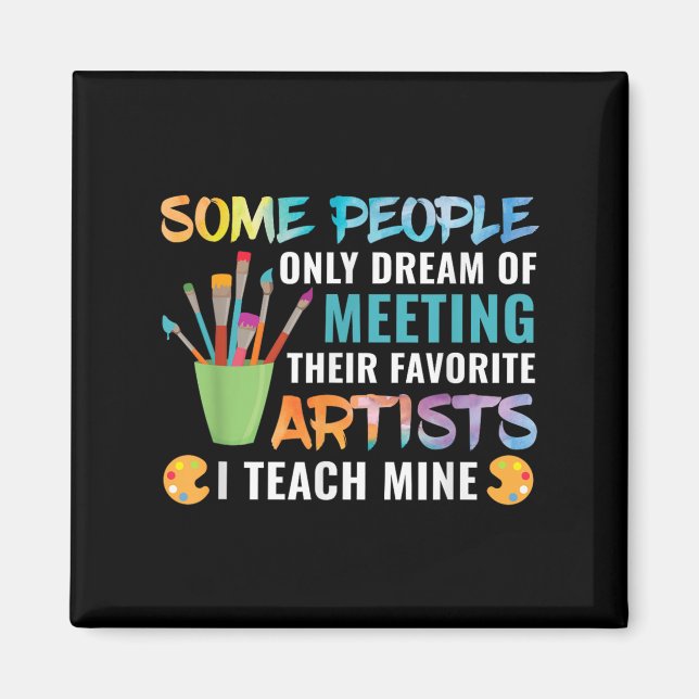 Art Teacher Lehrer Wertschätzung Geschenk Männer F Magnet (Vorne)