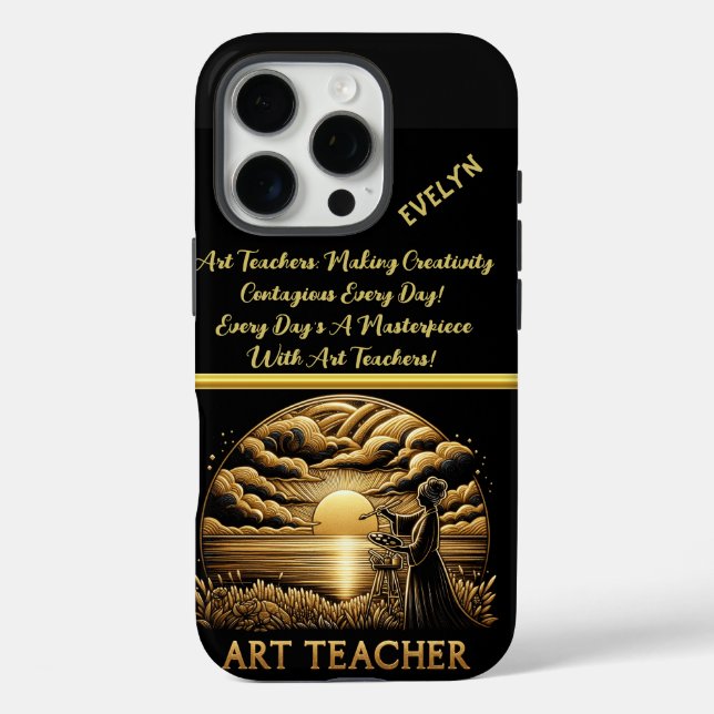 Art Teacher Malen eines ruhigen Sonnenuntergangs Case-Mate iPhone Hülle (Rückseite)