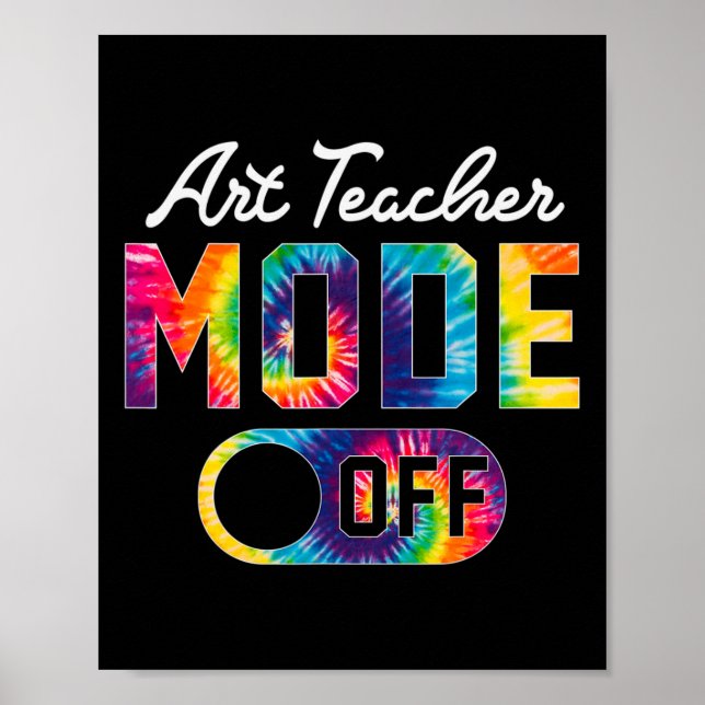 Art Teacher Mode of Happy Last Day School Krawatte Poster (Vorne)