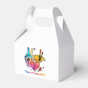 Art Teacher Peace Liebe Art für Künstler und Maler Geschenkschachtel