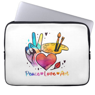 Art Teacher Peace Liebe Art für Künstler und Maler Laptopschutzhülle