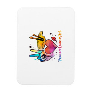 Art Teacher Peace Liebe Art für Künstler und Maler Magnet