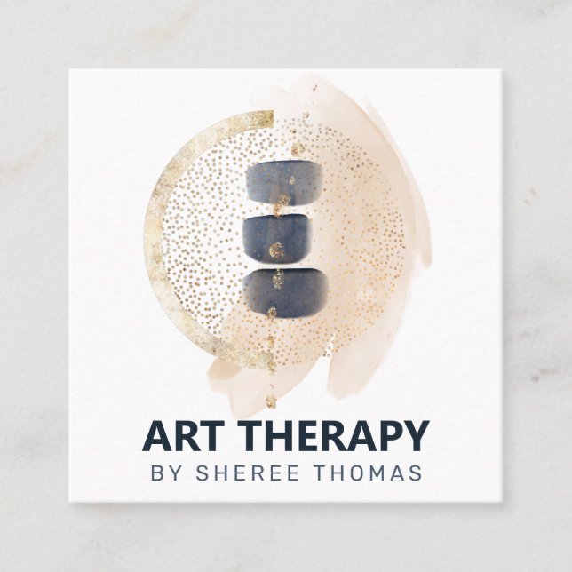 Art Therapy Meditation Abstrakt Quadratische Visitenkarte (Vorderseite)
