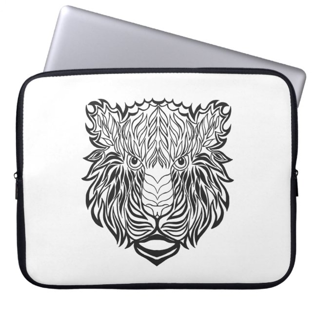 Art-Tiger-Kopf Laptopschutzhülle (Vorderseite)