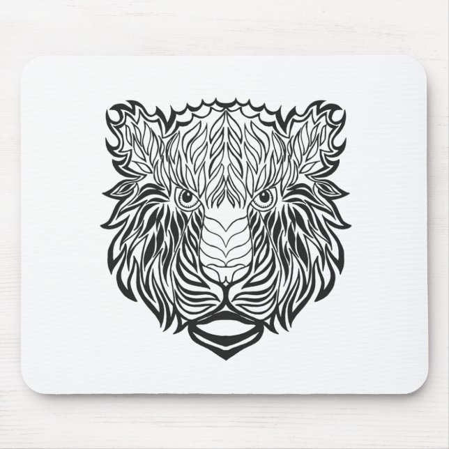 Art-Tiger-Kopf Mousepad (Vorne)