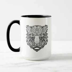 Art-Tiger-Kopf Tasse