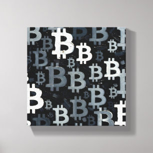 Art von Bitcoin (BW #3) Ölgemälde Leinwanddruck