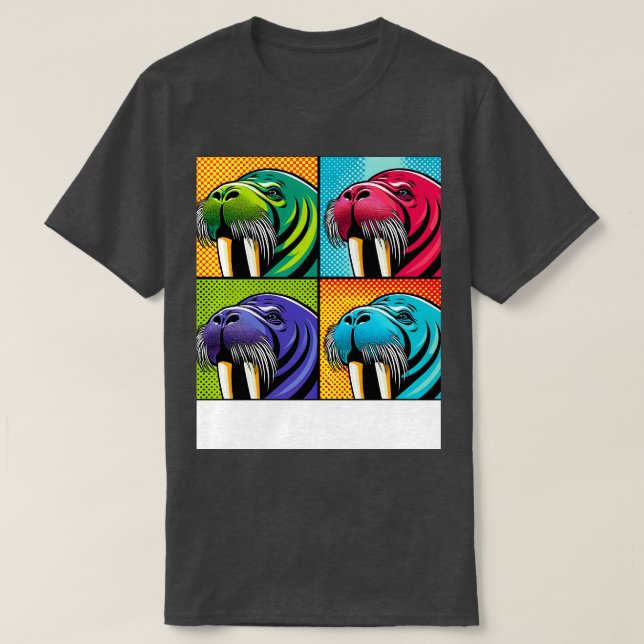 Art Walrus T-Shirt Marine Mammal Statement (Design vorne)