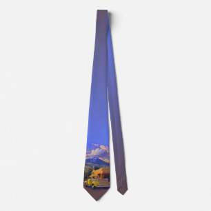 Art West Designer Krawatte - Ein gelber LKW in Tao