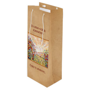 Art Wine Gift Bag Geschenktüte Für Weinflaschen