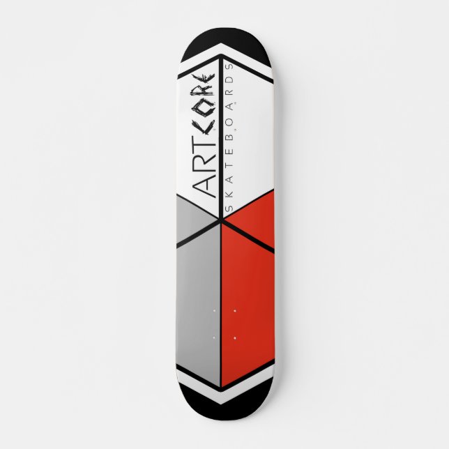 ArtCore-Skateboards/ Big Logo RED Skateboard (Vorne)