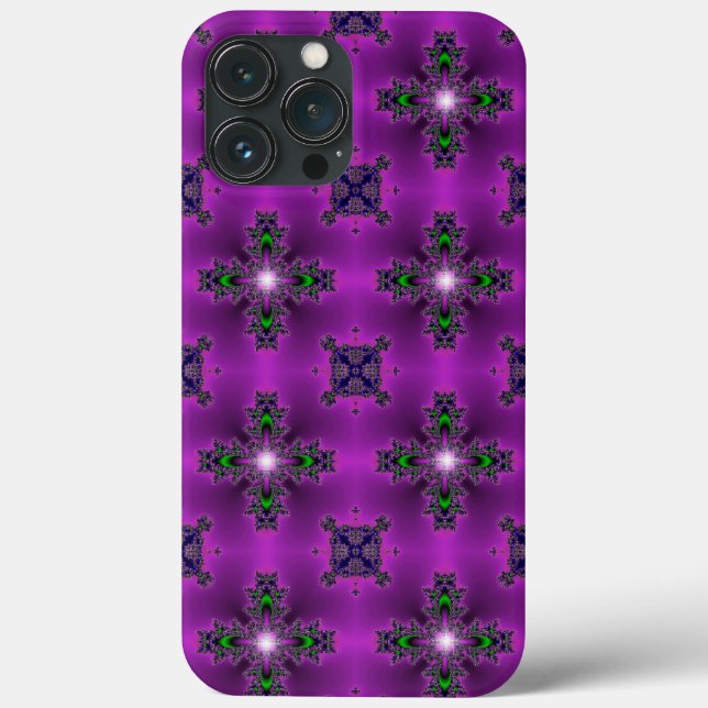 Artdeco Abstrakte Blume und Sterne Case-Mate iPhone Hülle (Rückseite)