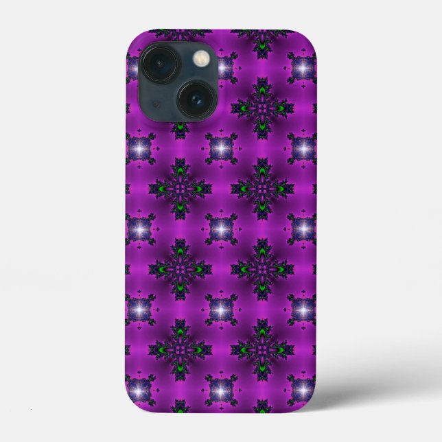 Artdeco Abstrakte Blume und Sterne Case-Mate iPhone Hülle (Rückseite)