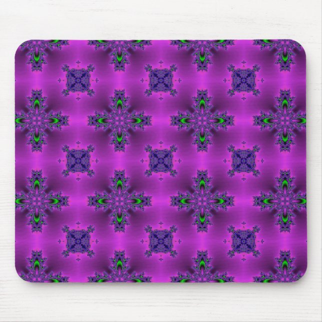 Artdeco-Blume im Retro-Mouse-Pad Mousepad (Vorne)