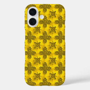 Artdeco-Blume im Retro-Stil iPhone 16 Hülle
