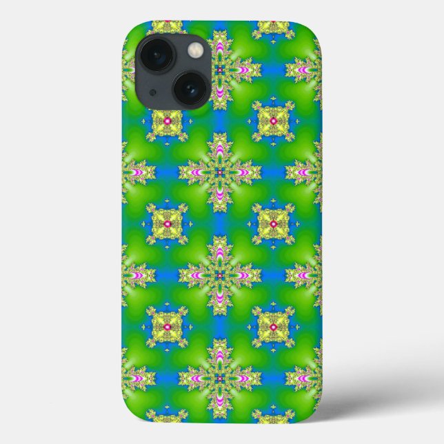 Artdeco-Blume im Retro-Stil Case-Mate iPhone Hülle (Rückseite)