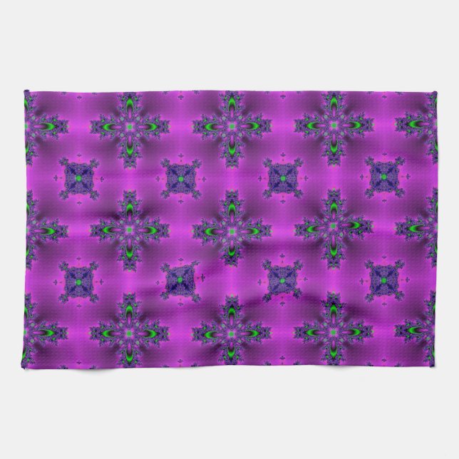 Artdeco-Blume im Retro-Stil Handtuch (Horizontal)