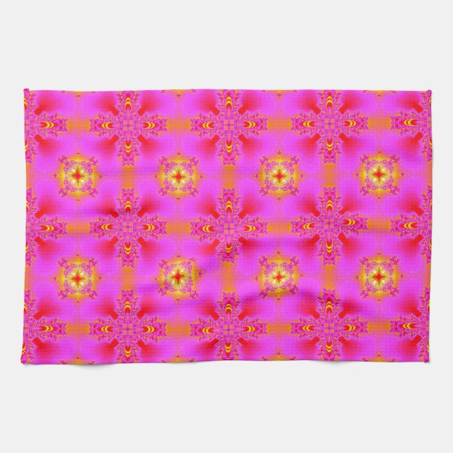 Artdeco-Blume im Retro-Stil Handtuch (Horizontal)