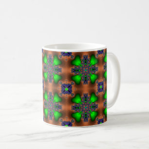 Artdeco-Blume im Retro-Stil Kaffeetasse