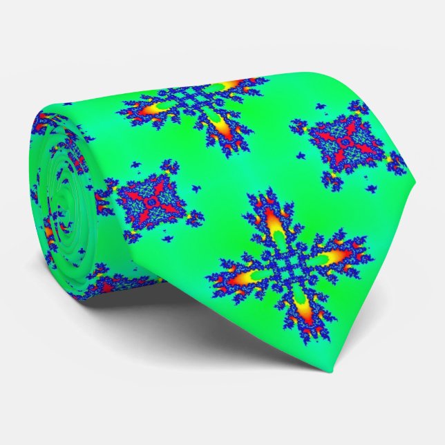 Artdeco-Blume im Retro-Stil Krawatte (Gerollt)