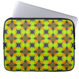 Artdeco-Blume im Retro-Stil Laptopschutzhülle