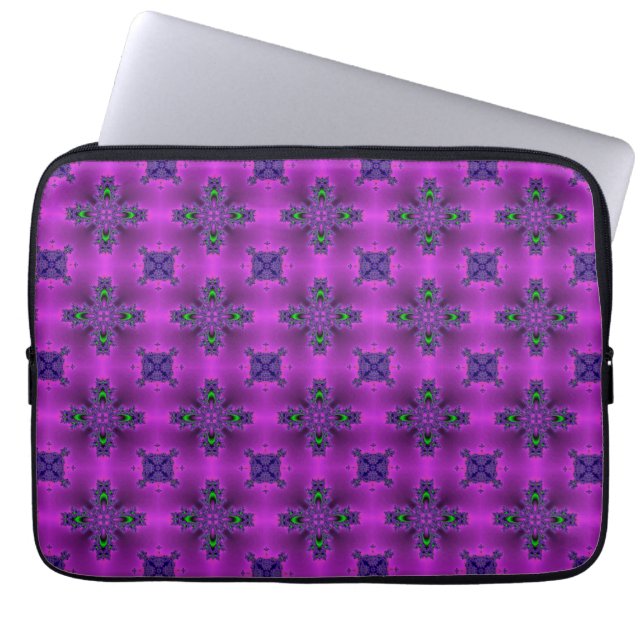 Artdeco-Blume im Retro-Stil Laptopschutzhülle (Vorderseite)