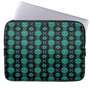 Artdeco-Blume im Retro-Stil Laptopschutzhülle