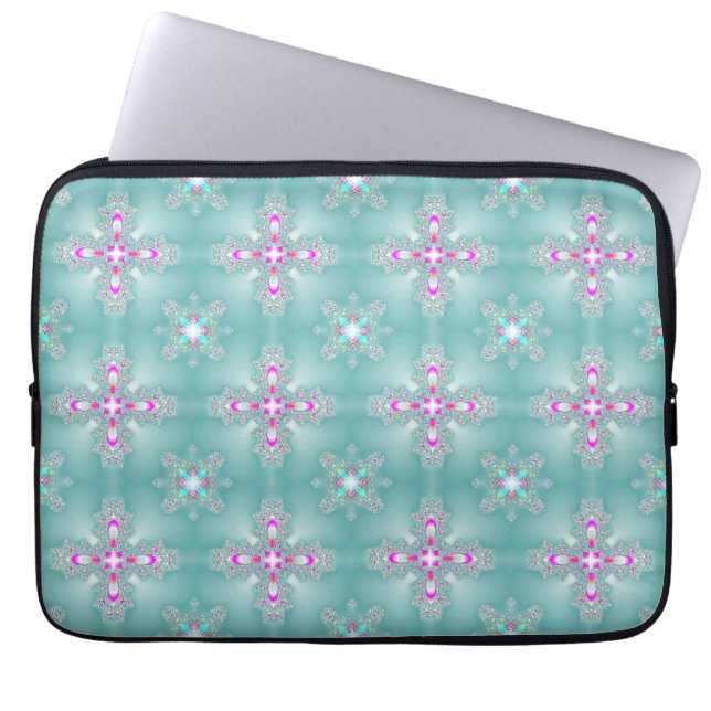 Artdeco-Blume im Retro-Stil Laptopschutzhülle (Vorderseite)