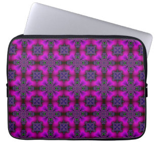 Artdeco-Blume im Retro-Stil Laptopschutzhülle