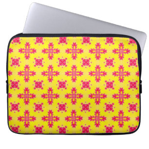 Artdeco-Blume im Retro-Stil Laptopschutzhülle