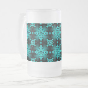 Artdeco-Blume im Retro-Stil Mattglas Bierglas