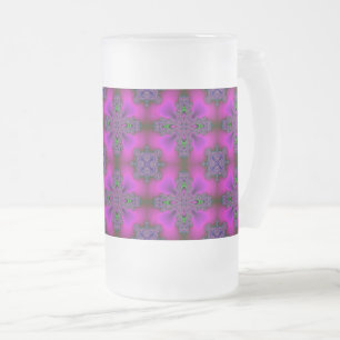 Artdeco-Blume im Retro-Stil Mattglas Bierglas