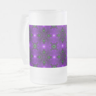 Artdeco-Blume im Retro-Stil Mattglas Bierglas