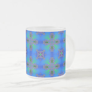 Artdeco-Blume im Retro-Stil Mattglastasse