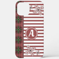 Artdeco-Blume im Retro-Stil mit Monogramm