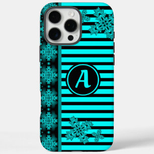 Artdeco-Blume im Retro-Stil mit Monogramm iPhone 16 Pro Max Hülle
