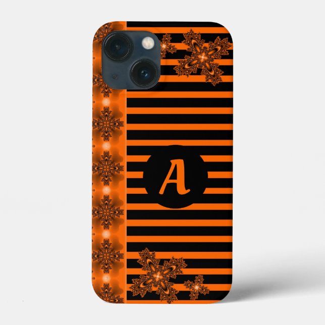 Artdeco-Blume im Retro-Stil mit Monogramm Case-Mate iPhone Hülle (Rückseite)