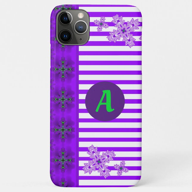 Artdeco-Blume im Retro-Stil mit Monogramm Case-Mate iPhone Hülle (Rückseite)