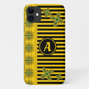 Artdeco-Blume im Retro-Stil mit Monogramm Case-Mate iPhone Hülle
